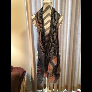 Blue and pink pattern wrap/scarf #94